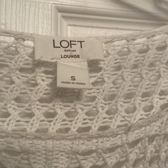 NWOT LOFT Outlet LOUNGE Crochet Top - Picture 2 of 12